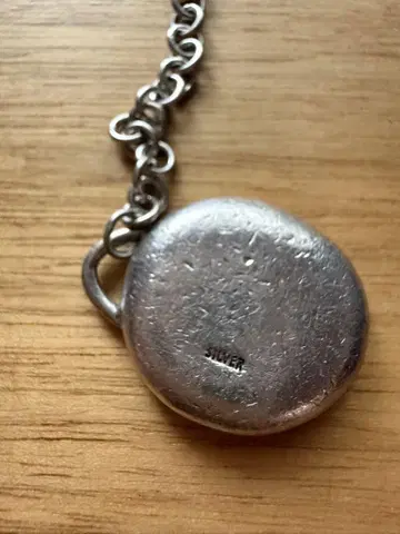 실버 925 원형 키링 전체 길이 약 10cm