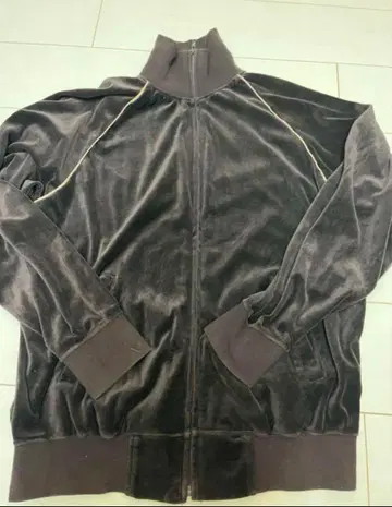 BEAMS L 사이즈 벨로아 브라운 트랙 자켓 저지