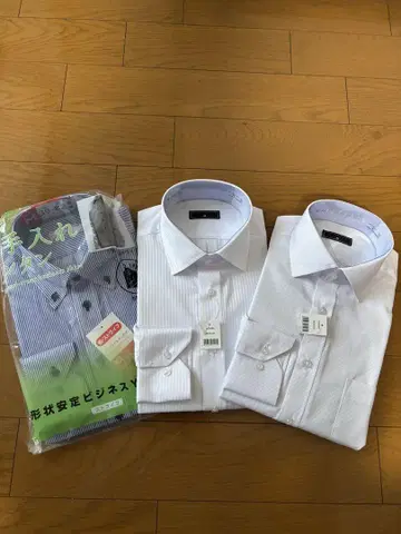 긴팔 와이셔츠 3장 세트 M 사이즈
