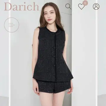 Darich 썸머 트위드 슬리브리스 자켓