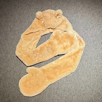 디즈니 리조트 곰돌이 푸 머플러 팬캡 머플러 장갑