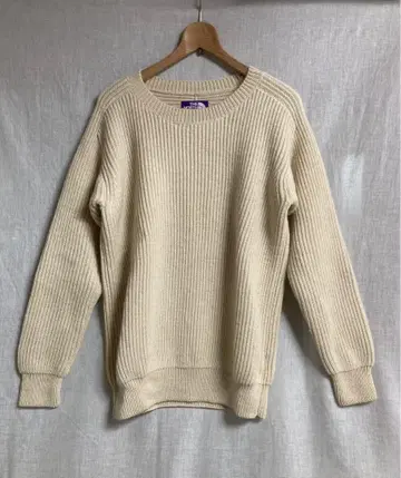 THE NORTH FACE 리브 니트 스웨터 M 크림 호프 화이트