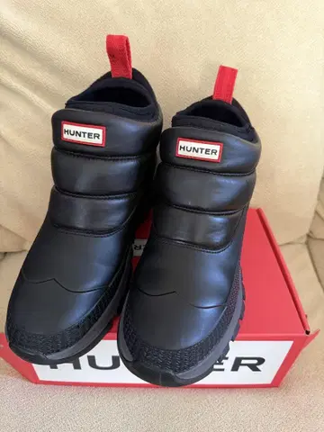 HUNTER 블랙 스노우 부츠 UK 8
