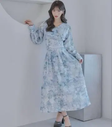 rienda 리엔다 Riu 콜라보 카슈쿨 원피스 블루 S
