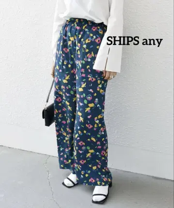 SHIPS any SPRINTEX 플라워 프린트 와이드 이지 팬츠