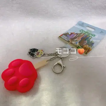 상하이 디즈니 주토피아 발바닥 아이스캔디 키링