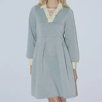 롱 슬리브 폴로 미니 원피스 idem