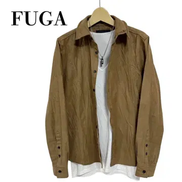 FUGA 워크 셔츠 주름 가공 셔츠 긴팔 셔츠 상의