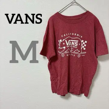 VANS [ M ] 반팔 티셔츠 캘리포니아 티셔츠 빨간색 티셔츠