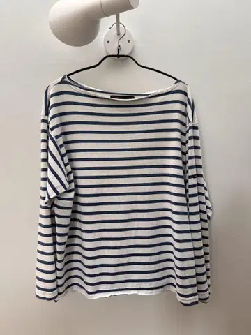 outil 보트넥 스트라이프 긴팔 T셔츠 0