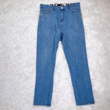 MM [ L ] 데님 팬츠 청바지 라이트 블루 밑위 깊은 빅 사이즈