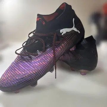 새상품급 Puma FTR 축구화 블랙/퍼플