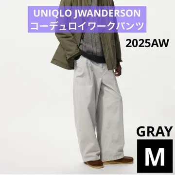 [새상품] UNIQLO JWANDERSON/코듀로이 워크 팬츠/M/그레이