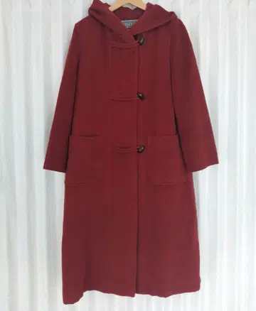 [ allegri ] 롱 코트 후드 부착 울 100% 일본제