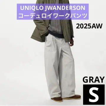 [새상품] UNIQLO JWANDERSON/코듀로이 워크 팬츠/S/그레이