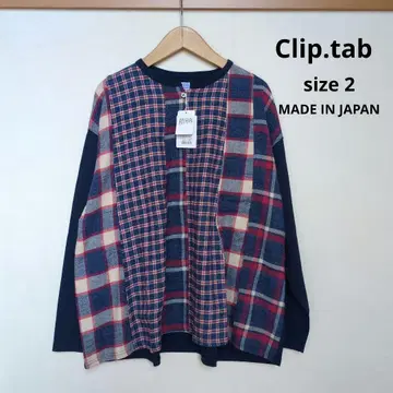 Clip.tab  체크 해기해기 플레어 풀오버