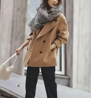새상품급 23구 소프트 멜톤 P 코트 빅 실루엣