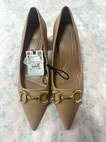 ZARA 골드 체인 펌프스 26.5