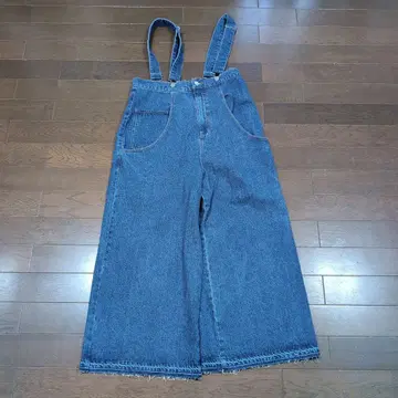 완판템 루카 레이디 랙 루카 프린지 데님 와이드 살로펫