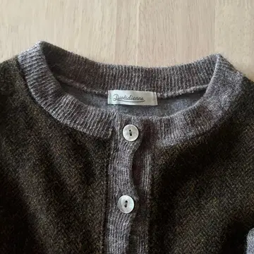 가디건 린넨 울