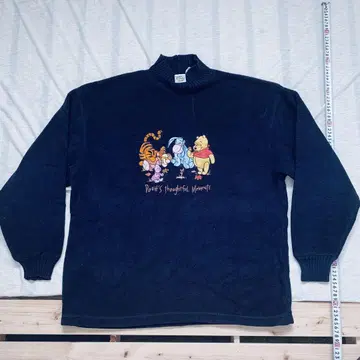 90s 구제 의류 Disney 푸우 하이넥 프리 스트레이너