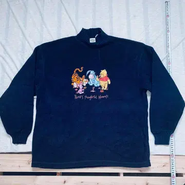 90s 구제 의류 Disney 푸우 하이넥 프리 스트레이너