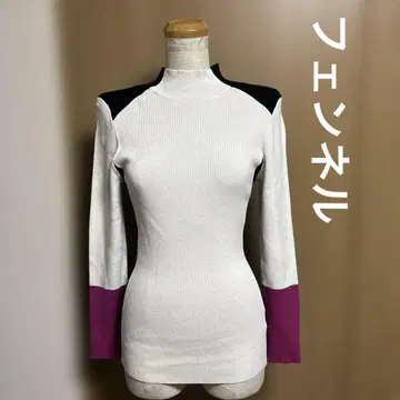 페넬 리브 니트 바이컬러 야마다야 스콧 클럽