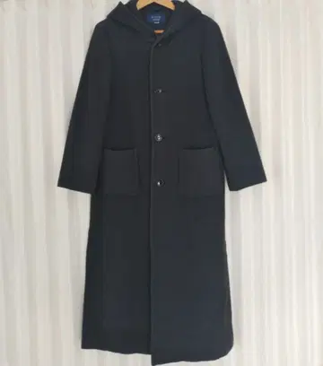 [ KEITH ] 롱 코트 후드 부착 울