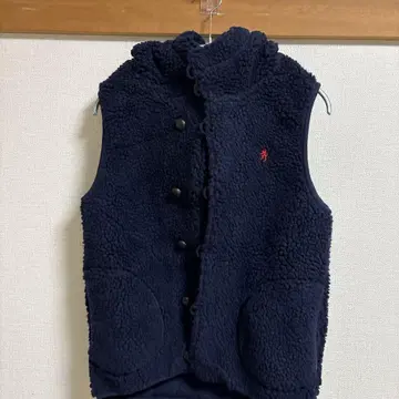 짐플렉스 플리스 후드 부착 베스트 네이비