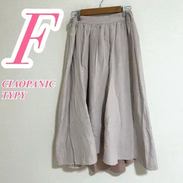 CIAOPANIC TYPY 플레어 스커트 핑크 F 롱 기장 깔끔한