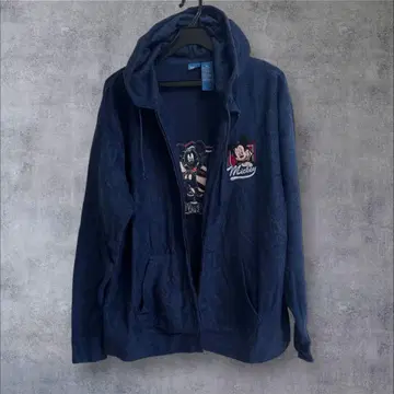 레어 디즈니 미키 플리스 자켓 네이비 XL