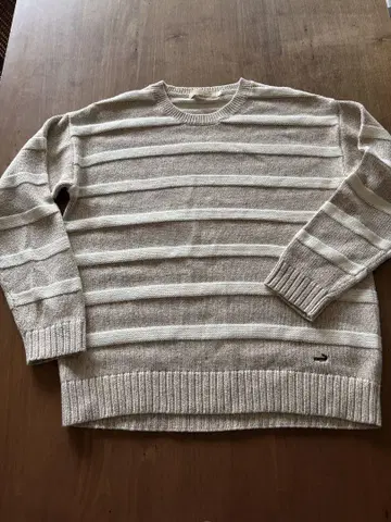 Lacoste 보더 니트 스웨터 긴팔 여성용