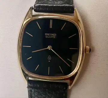 SEIKO 샤리오 남성용 쿼츠 손목시계 골드 컬러 스퀘어 빈티지