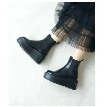 라쿠텐 블랙 사이드 고어 부츠 통굽