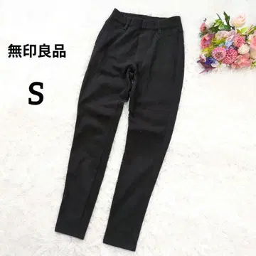 새상품급 무인양품 스트레치 스키니 팬츠 블랙 슬림 허리밴딩 S 5937