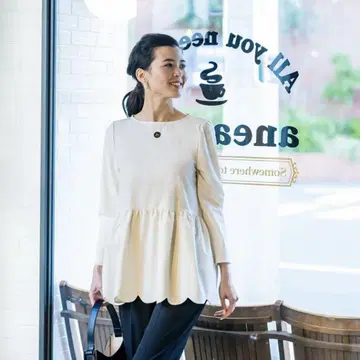 VIRINA 비리나 포피 블라우스 화이트 화이트 사이즈 S 루즈한 사이즈
