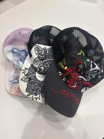 Ed Hardy 메쉬 캡 3종 세트