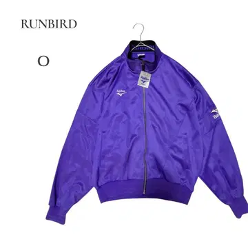 택 포함 새상품 [] RunBird 미즈노 보라색 풀 집업 저지 O
