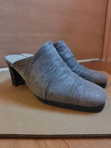 D'ICI 그레이 뮬 청키힐 24cm