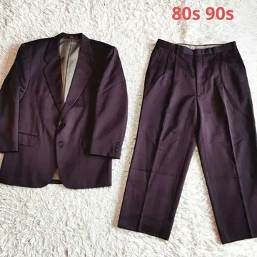 빈티지 셋업 수트 와인 레드 80s 90s
