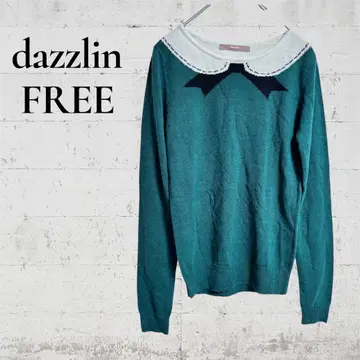 [ dazzlin ] [ FREE ] 스웨터 긴팔 리본 여아 귀여운 그린
