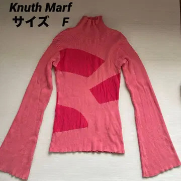 Knuth Marf 비대칭 핑크 리브 니트