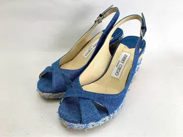 JIMMY CHOO 지미추 데님 웨지 샌들 새상품급