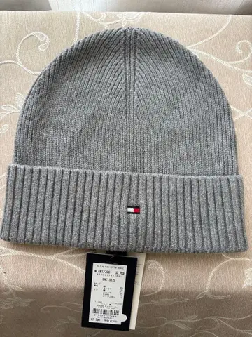 Tommy Hilfiger 그레이 니트 모자 원사이즈