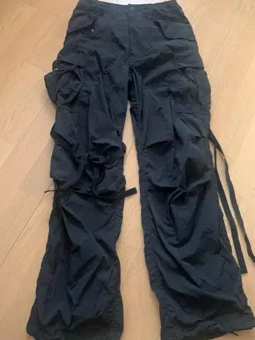 BEAMS BOY 블랙 카고 팬츠