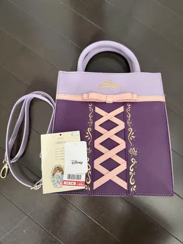치하루 감수 Disney 라푼젤 보라색과 핑크색 숄더백