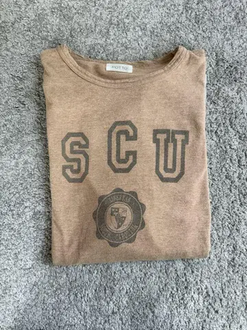 SCU 로고 캐주얼 긴팔 티셔츠