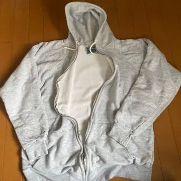 90s 지퍼 후디 그레이 지퍼 후드티 안쪽 써멀 더블 페이스