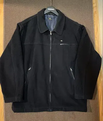LACOSTE 네이비 멜톤 집업 자켓