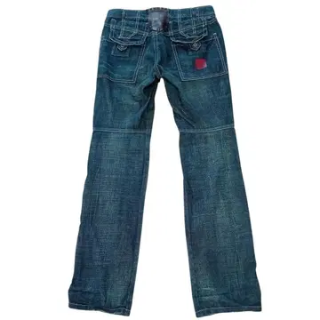 마리떼 프랑소와 저버 스터드 가죽 절개 디자인 데님 M